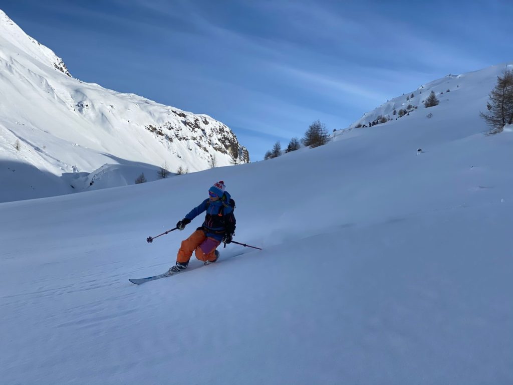 Si scende a tallone libero. Foto Davide Galli