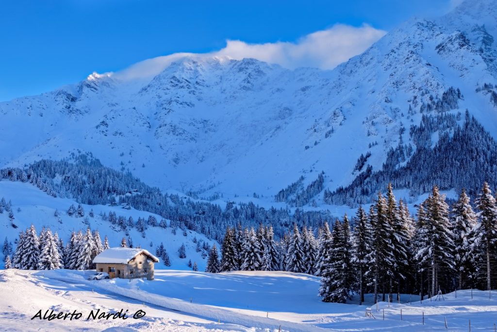 Ciancan de Fregeira, sullo sfondo il Piz Motto. Foto Alberto Nardi