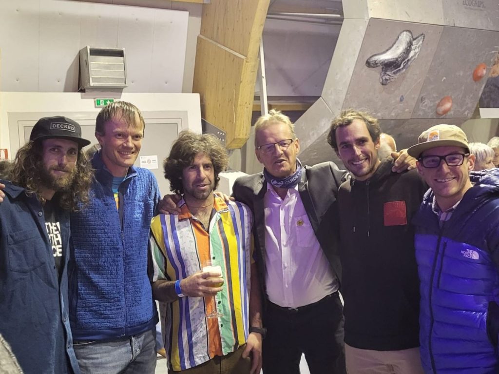 Il team americano con Christian Trommsdorff ed Hélias Millerioux. Foto Monica Malfatti