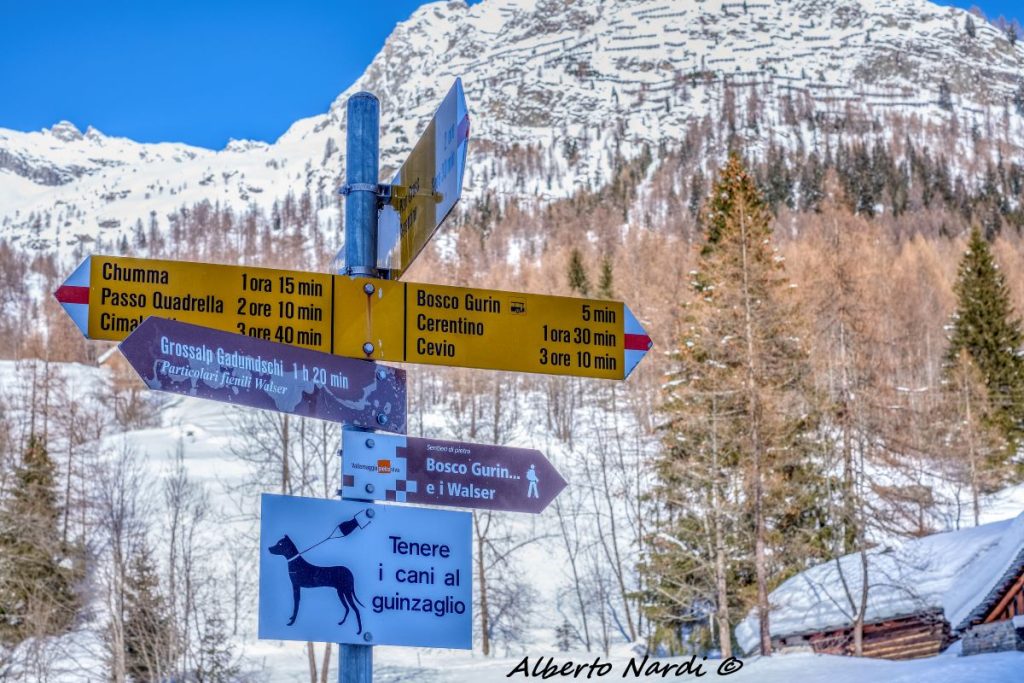 Indicazioni. Foto Alberto Nardi