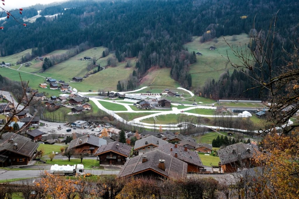 La pista di gara di le Gran Bornand in un
