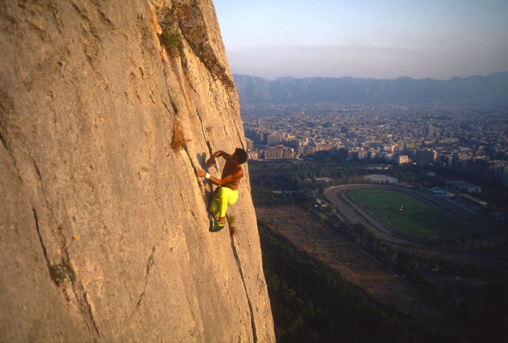 Roby slegato sulla Superplacca dello Schiavo, foto Giuseppe Maurici