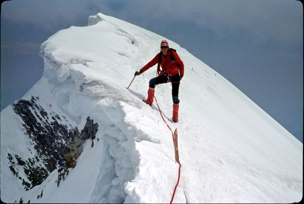 Roby sulla cresta di Bionnassay (Monte Bianco)