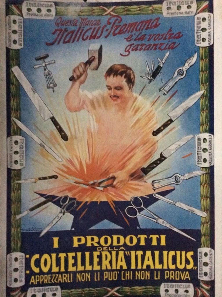 Un antico manifesto pubblicitario