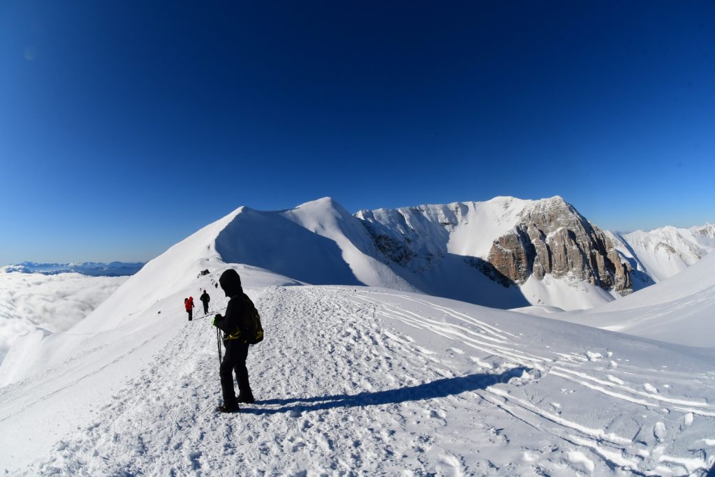 Sella delle Ciaule e Pizzo del Diavolo, foto Stefano Ardito
