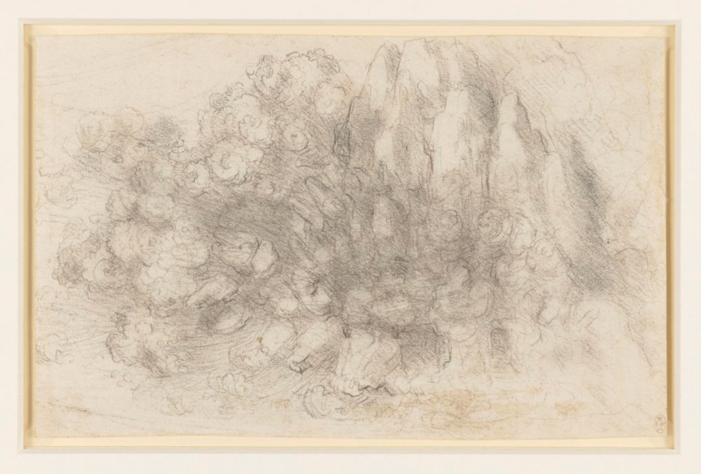 Leonardo da Vinci, Disegno di rocce montane