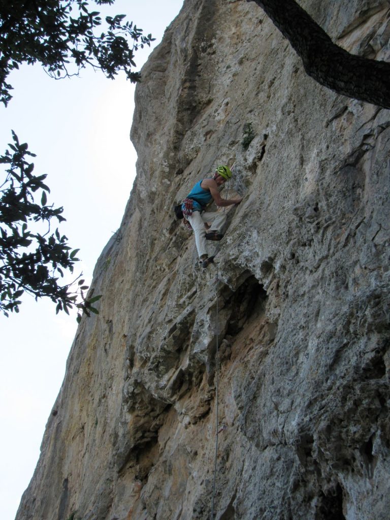Mauro Borra su Spirito saraceno, 6b. Foto Carmela Malomo