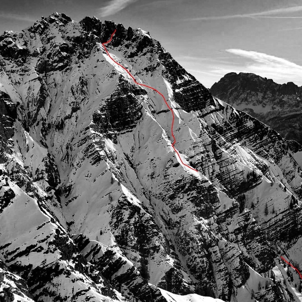 Col Becher, Parete Ovest. La linea di Francesco Vascellari e Loris De Barba