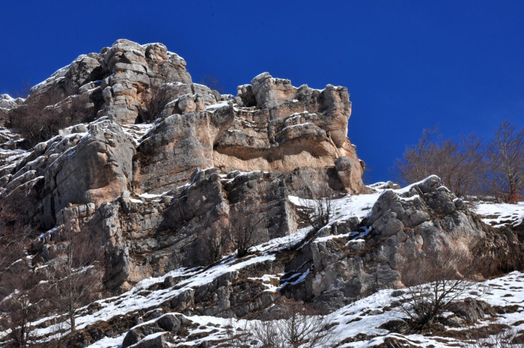Rocce delle Bocche di Chiarano, foto Stefano Ardito