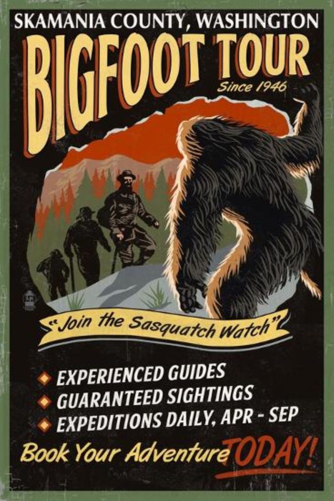 Skamania County, pubblicità dei Bigfoot Tours