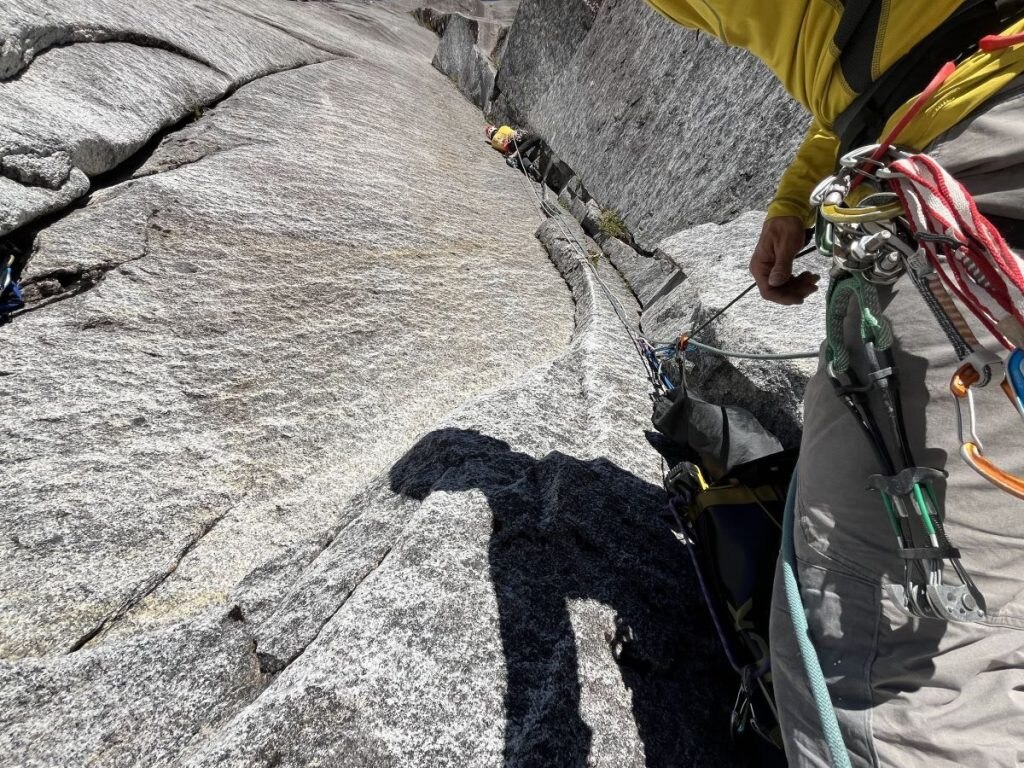 Zanchetta e Commarella sulla via appena aperta. Foto Marco Zanchetta