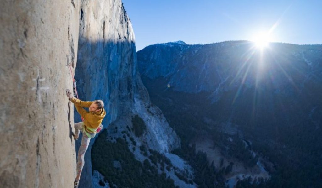 Seb Berthe in un precedente tentativo sulla Dawn Wall di El Capitan. Foto Alex Eggemont