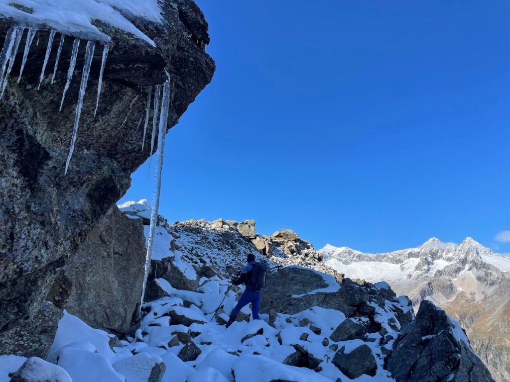 Una nevicata inattesa ci fa ritornare sui nostri passi, foto M. Comi