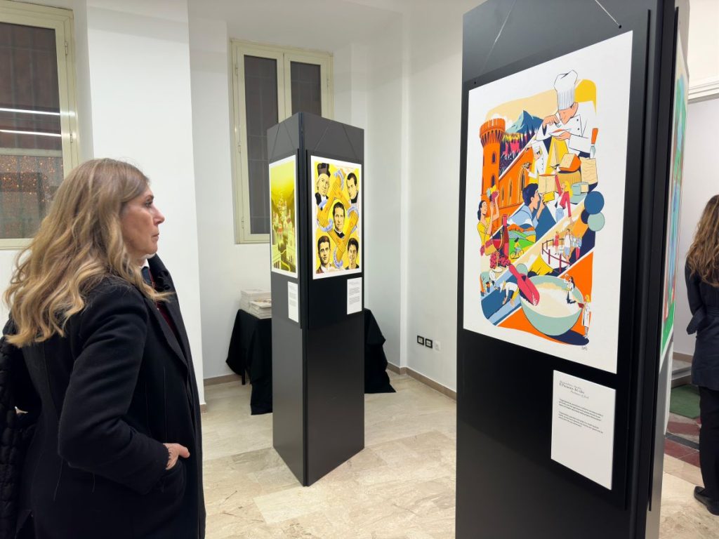 Alcuni dei quadri realizzati per la mostra