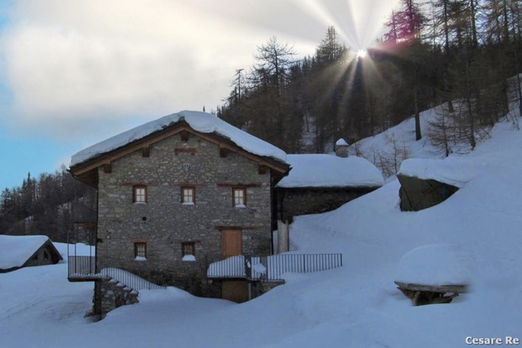 Il rifugio Chaligne, generalmente chiuso d