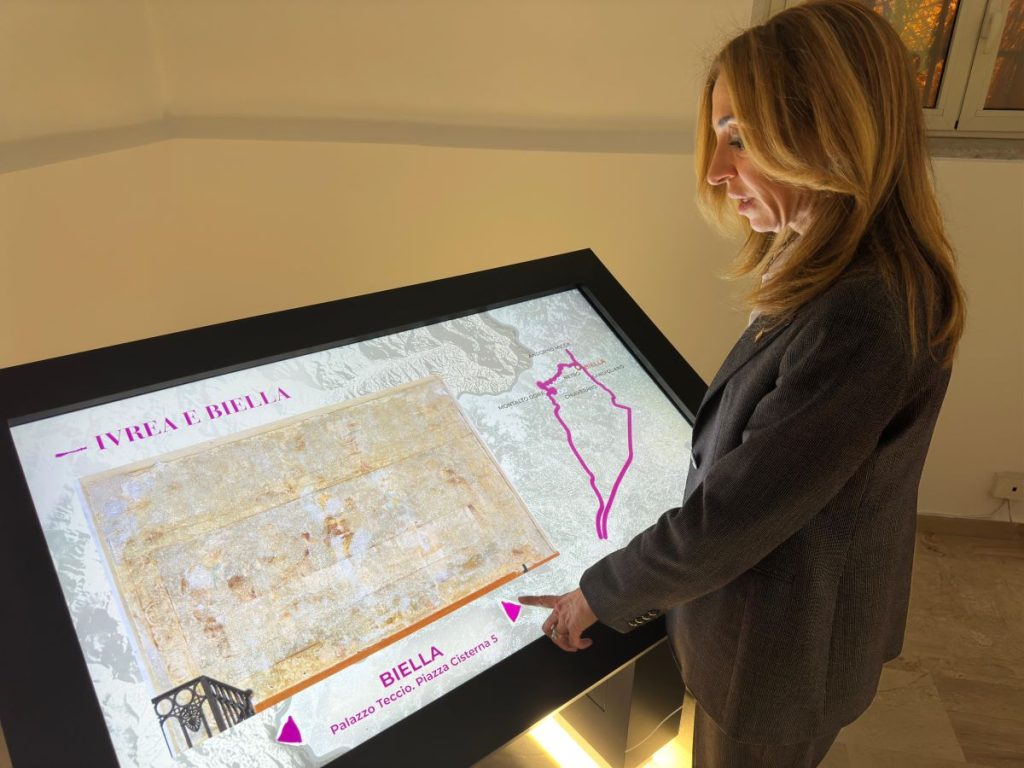 Uno dei pannelli interattivi della mostra