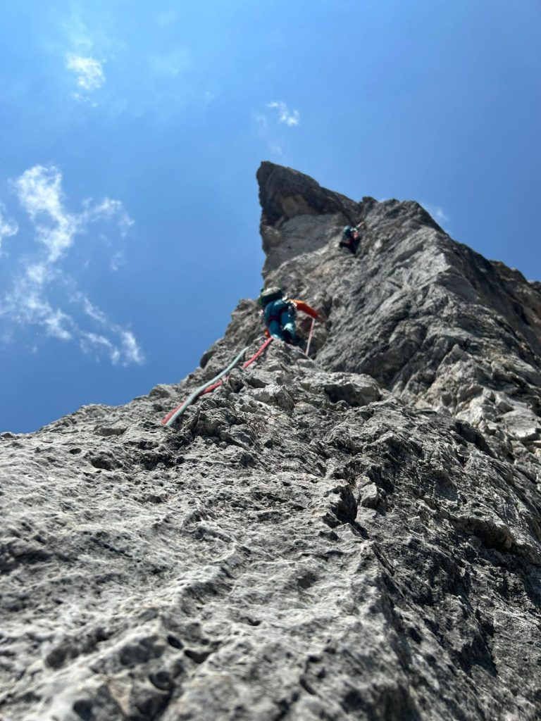 Verso la vetta della Cima Grande di Lavaredo