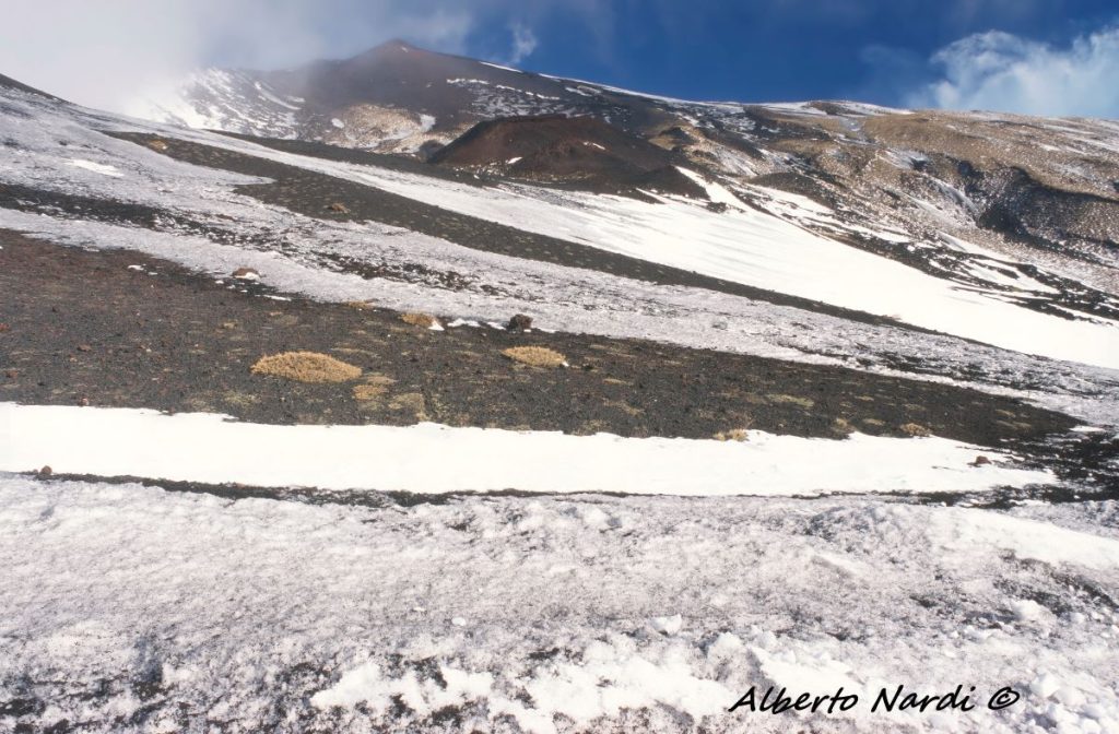 Sul versante meridionale del vulcano. Foto Alberto Nardi
