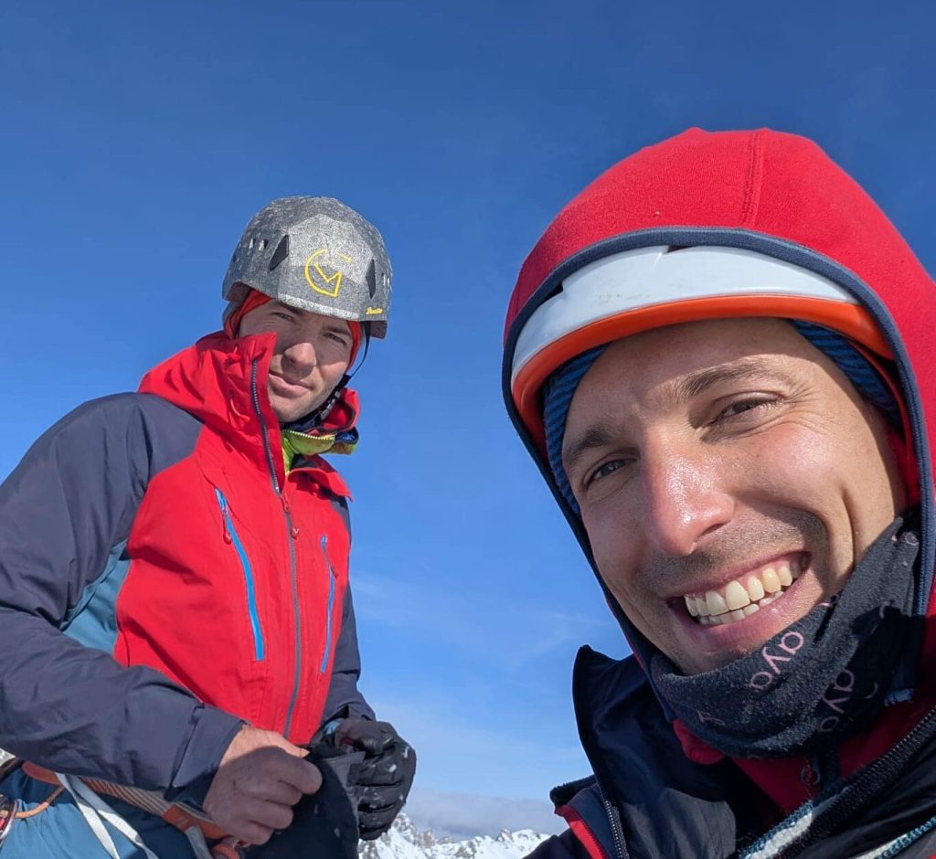 Enzo Oddo, a sinistra, e Leo Billon. Foto Gruppo Militaire d'Haute Montagne Chamonix