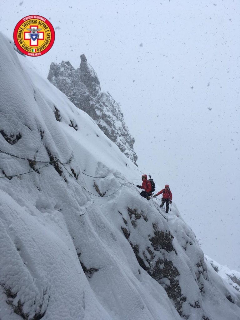 Le difficili condizioni della montagna che hanno ulterioriormente impegnato i soccorritori @ CNSAS