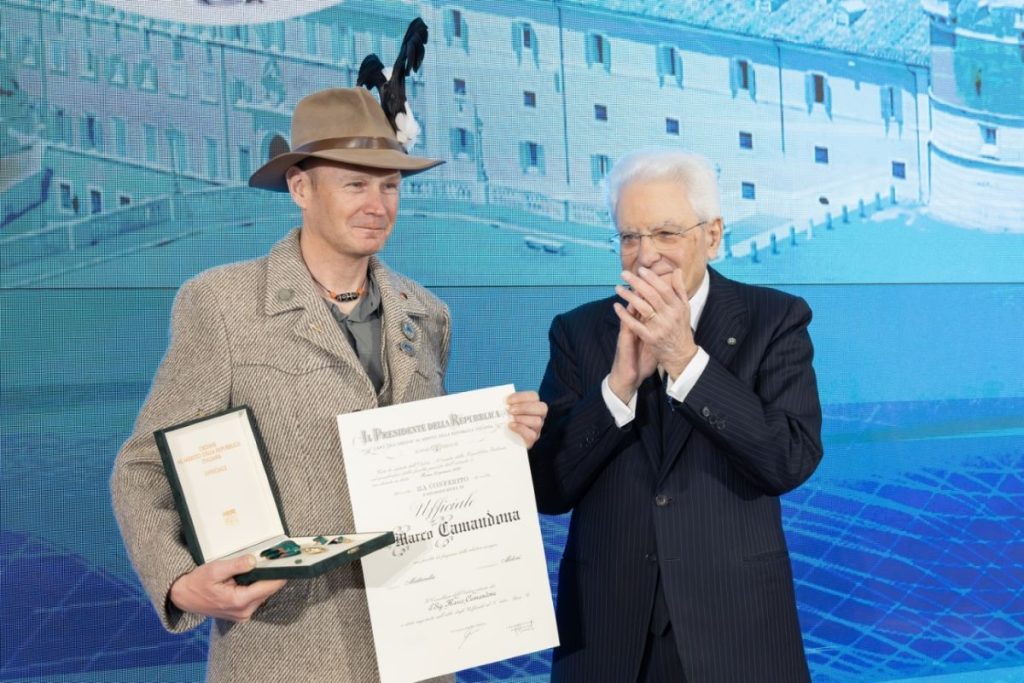Sergio Mattarella e Marco Camandona. Foto Presidenza della Repubblica