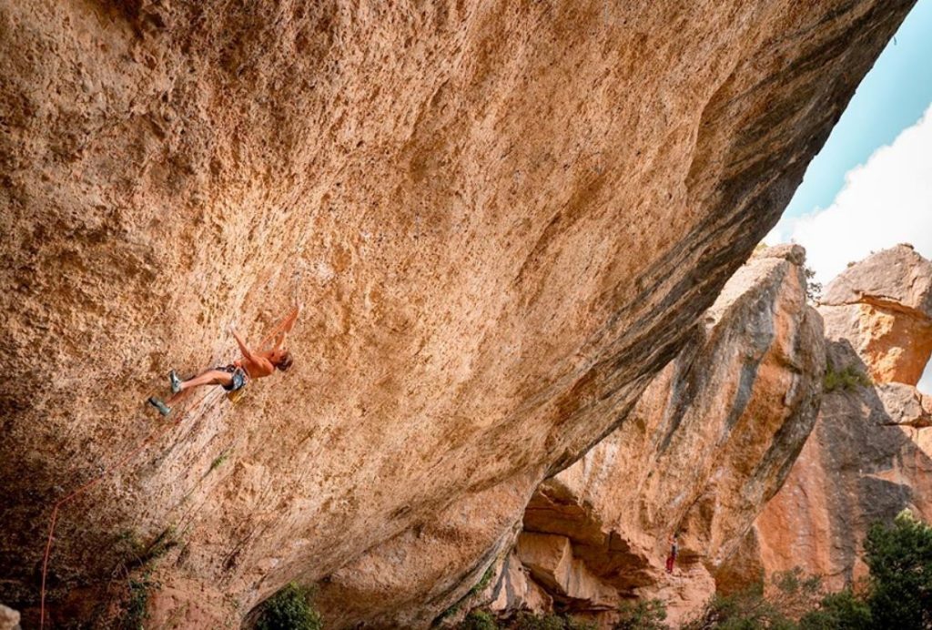 Alex Megos su The Full Journey, da lui salita lo scorso anno. Foto Meri Mendez