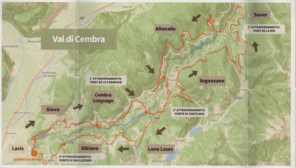Il tracciato del Cammino delle Terre Sospese