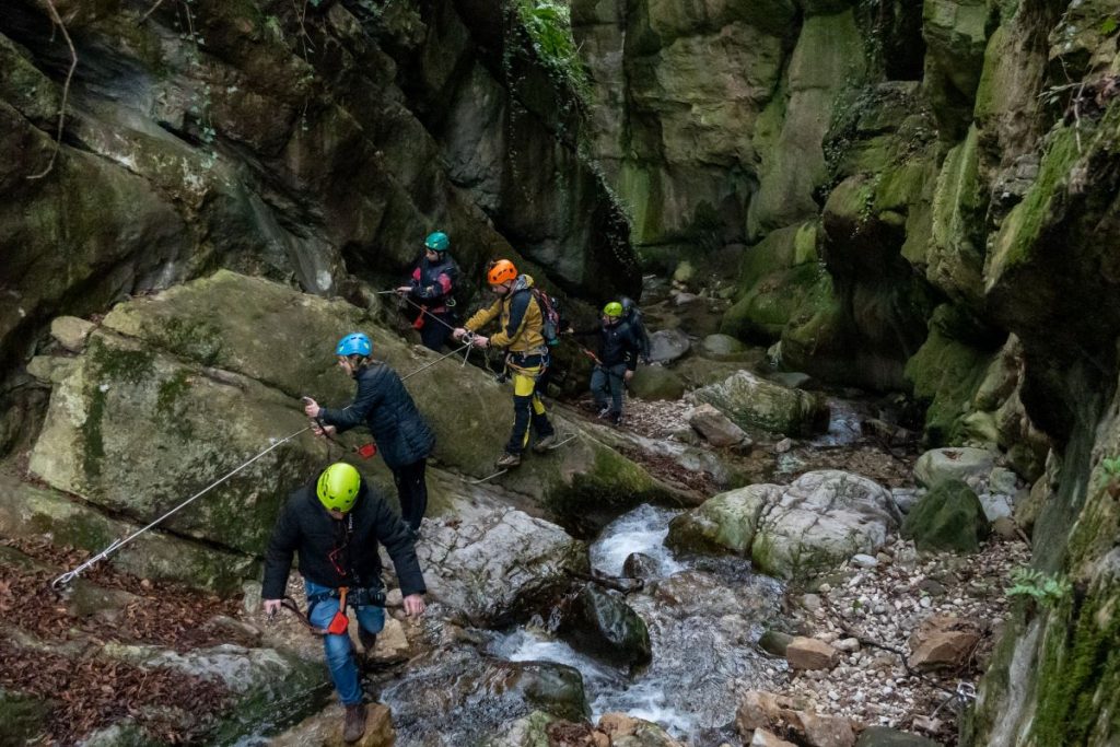 Lungo il nuovo tratto della Ferrata Rio Sallagoni @ Archivio Foto Vitesse - Dennis Pasini