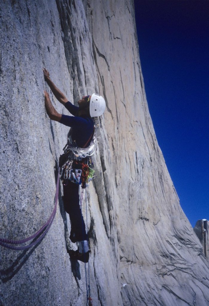 Maurizio Giordani durante il tentativo sul Cerro Piergiorgio del 1995 @Luca Maspes