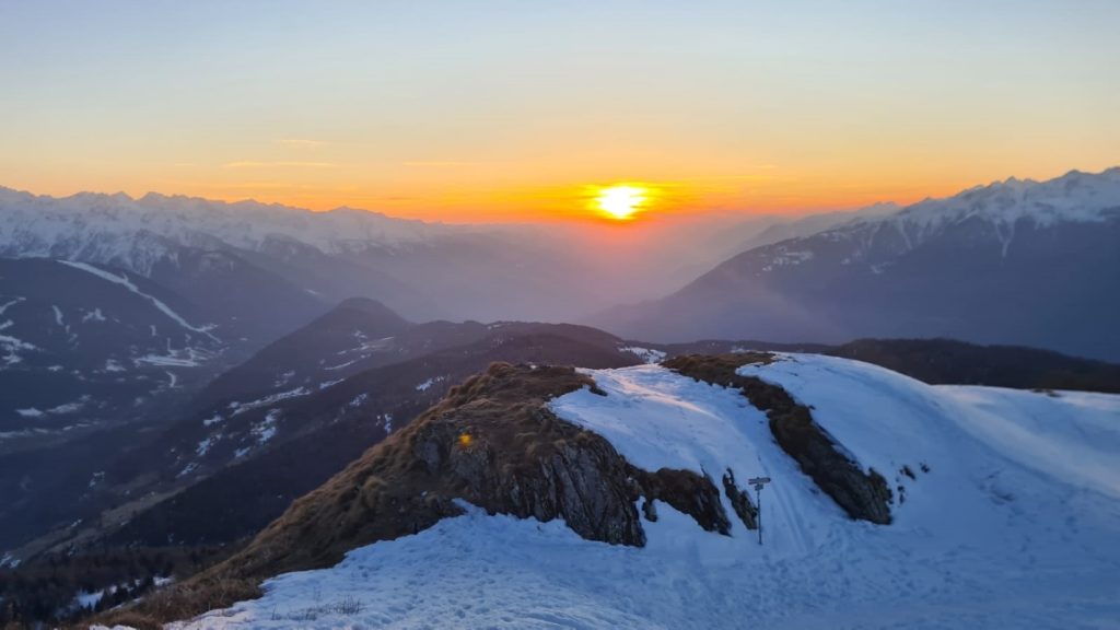 Tramonto dalla vetta del Monte Padrio. Foto Marco Zanchetta