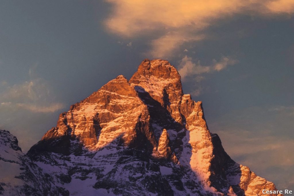 Tramonto sul Cervino. Foto Cesare Re