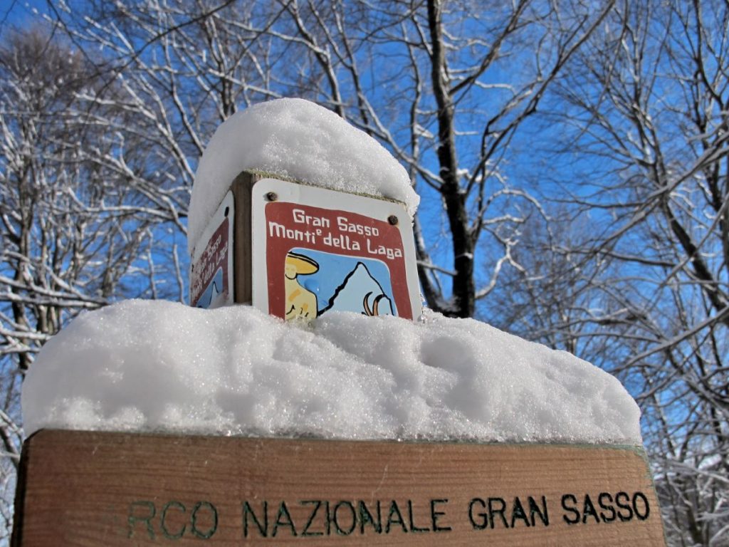 Un cartello del Parco foto Stefano Ardito