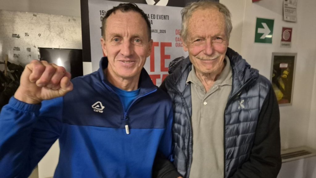 Denis Urubko ed Erri De Luca a Vette in Vista. Foto Stefano Ardito