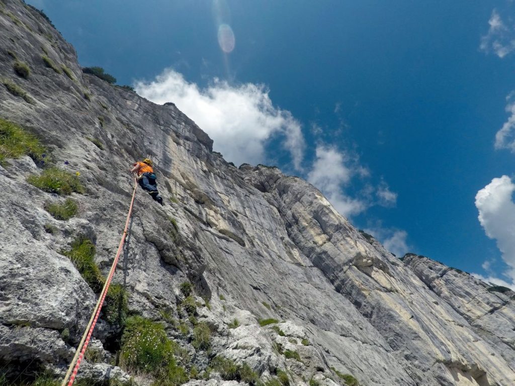 In arrampicata sul Bila Pec. Foto N. Narduzzi