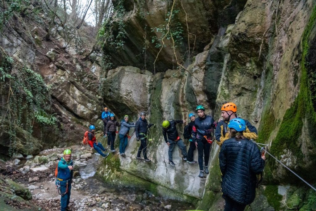 Didattica sul nuovo tratto della ferrata Rio Sallagoni @ Archivio Foto Vitesse, Dennis Pasini