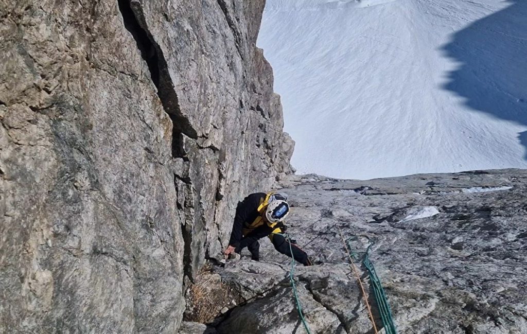 Il diedro iniziale. Foto IG francoiscazzanelli