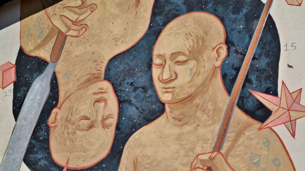 Aielli, murales di Millo, foto Stefano Ardito