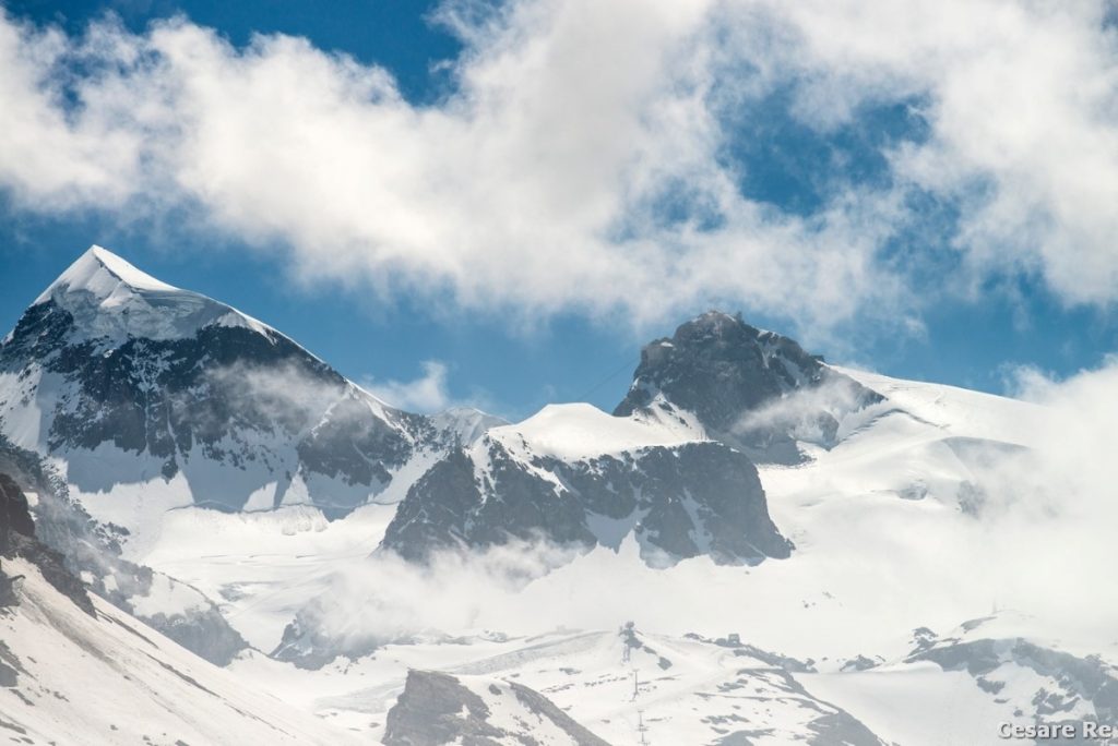 Il Breithorn e il Piccolo Cervino. Foto Cesare Re
