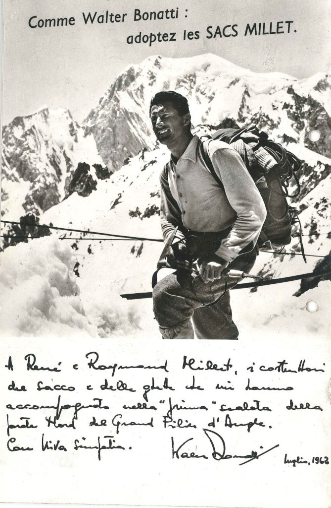 Un messaggio di Walter Bonatti alla famiglia Millet