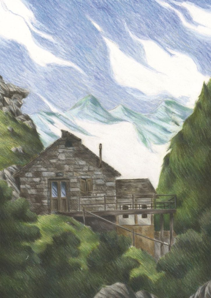 Il rifugio Crespi Calderini dedicato ad Anna Crespi Calderini, in Alta Valsesia (VC). Immagine di Luca Pettarelli