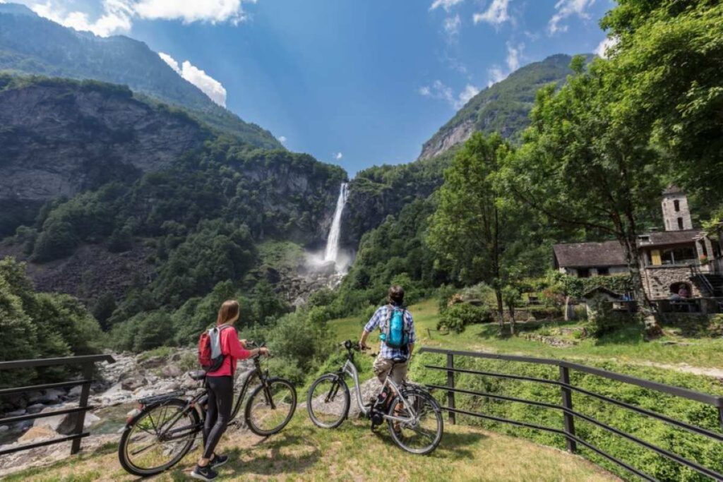 Le cascate di Foroglio in Val Bavona, nel Canton Ticino