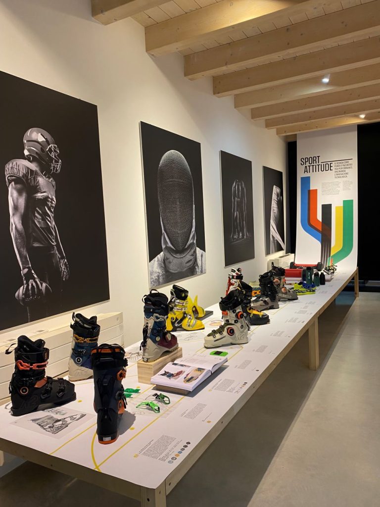 Un dettaglio della mostra Sport Inside, che si può visitare a Montebelluna fino al 25 maggio