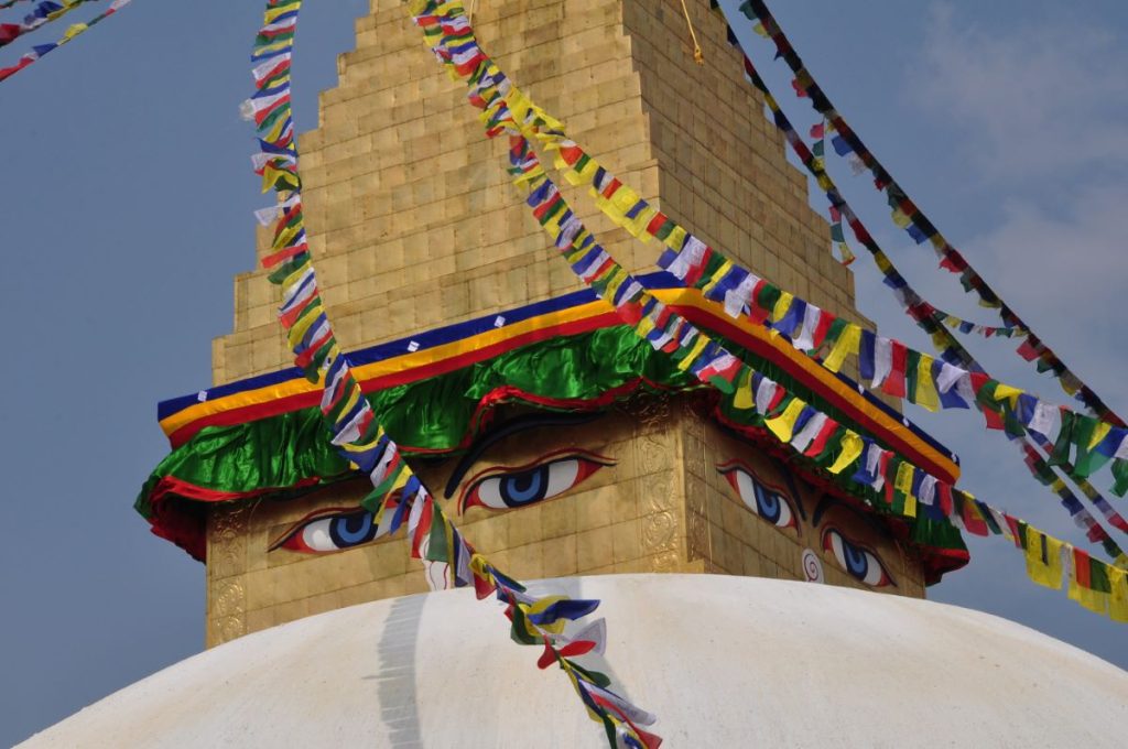 Kathmandu, la stupa buddhista di Bodnath, foto Stefano Ardito