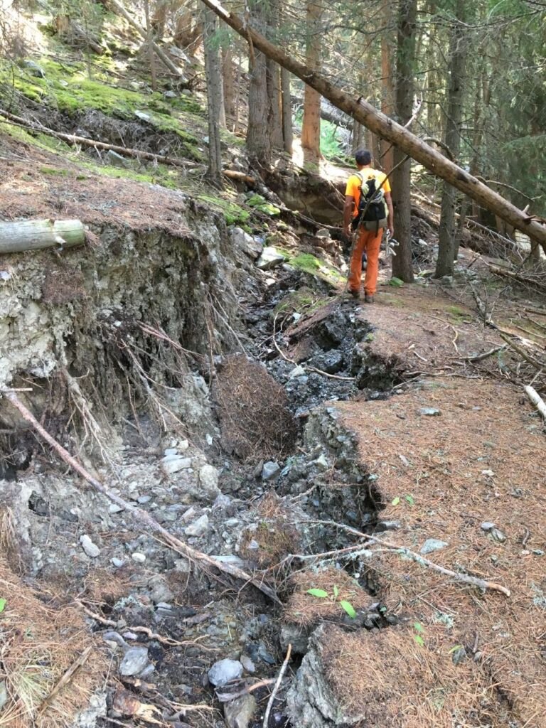 Ogni frana rappresenta un passaggio tra due stati di equilibrio differenti della montagna, frana Ruinon, Valfurva (SO), foto M. Comi