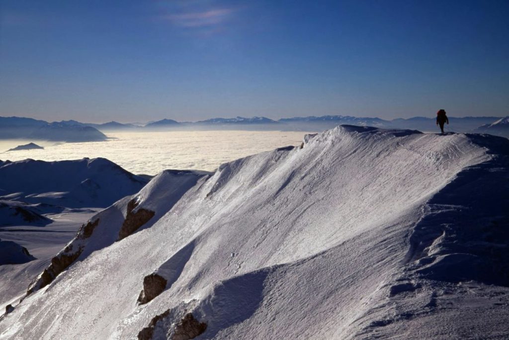 1997, traversata invernale del Gran Sasso, foto archivio Carlo Partiti