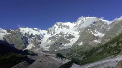La parete Est del Monte Rosa. Qui lo Zapparoli scrisse le sue pagine alpinistiche più belle. Foto Ettore Pettinaroli