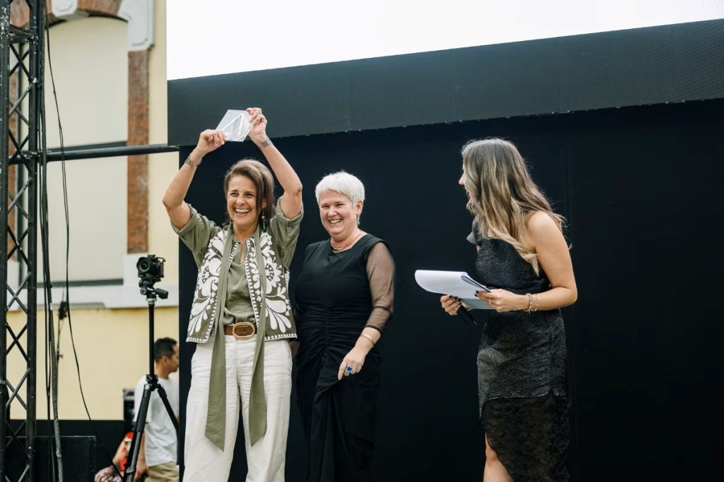 Anna Ferrino alla consegna del Premio Compasso d