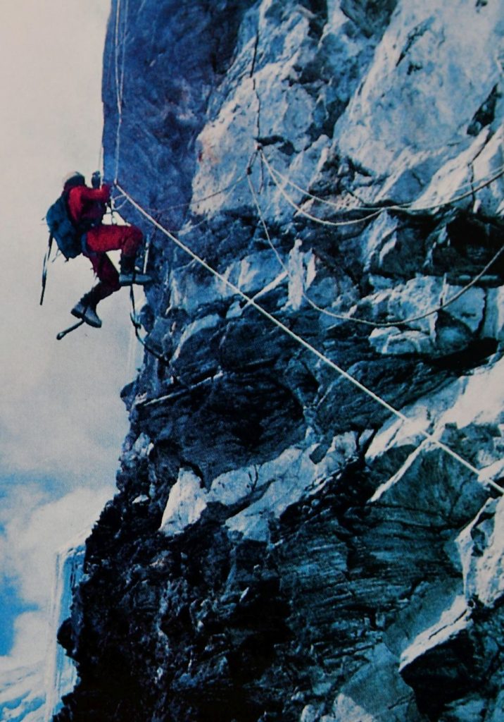 Stephen Venables sulla parete Est dell