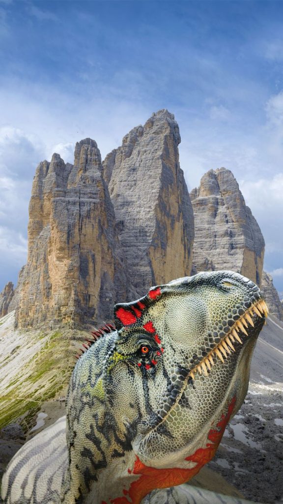 Tre Cime con allosauro