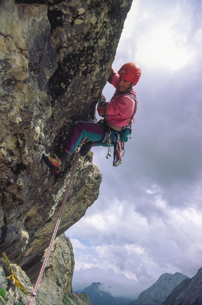 Igor Koller sulla Marmolada nel 1988 @ Archivio Igor Koller